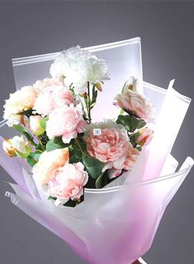 极速5pcs/set 58*k58cm Translucent Gradient Paper flower wrap