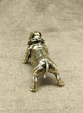 极速【纯铜恶霸犬】霸气手把件装饰品把玩件动物美国Y恶霸小狗摆