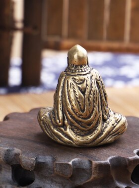 极速纯铜达摩祖师小摆件实心铜菩提E达摩佛祖摆件铜佛佛祖精雕铜