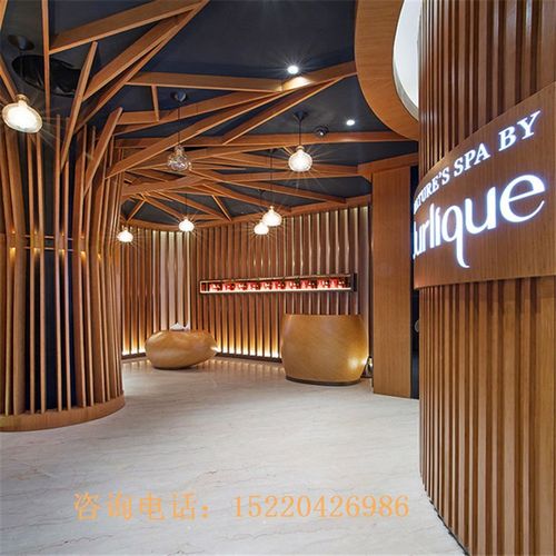 极速定制室内g生态木纹铝材造型树铝型材凹槽吊管弧形拉弯异型吊