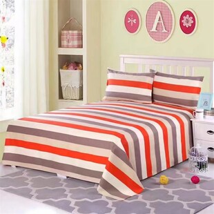 极速【赔钱处理】粗布床单单件纯棉炕单子E3.5米榻榻米被单1.5m1.