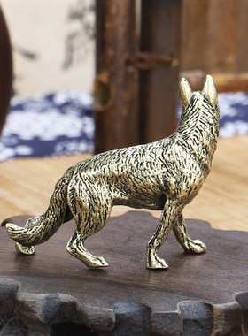 极速包邮大号g纯铜狼狗风水摆件 看门狗贵犬护运守财铜狗工艺品