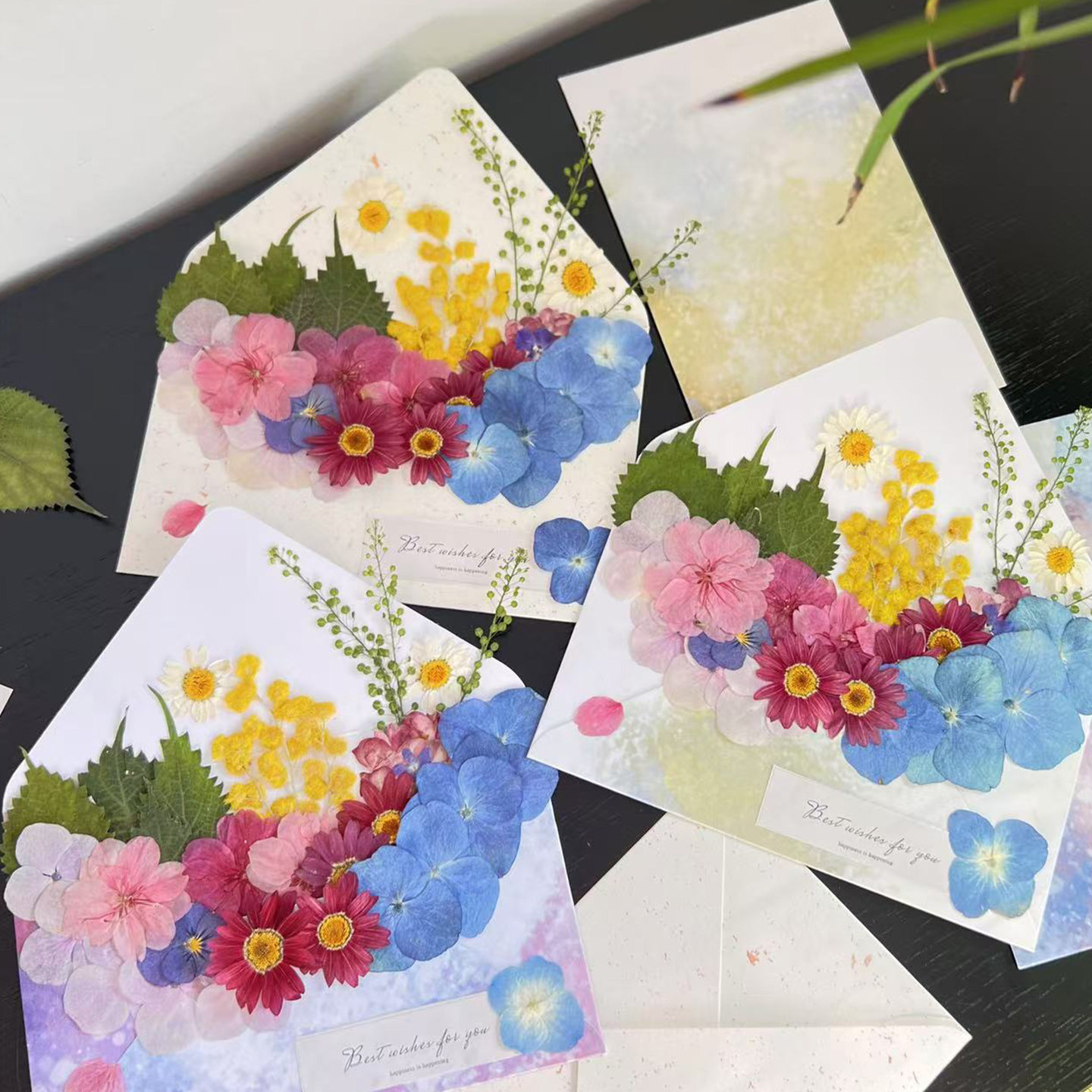 春日来信diy干花压花材料包信封贺卡小红书同款闺蜜生日礼物沙龙