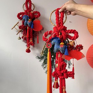 花马纳福春节年宵中国结挂件diy包新年门挂装饰品年宵节成品礼物