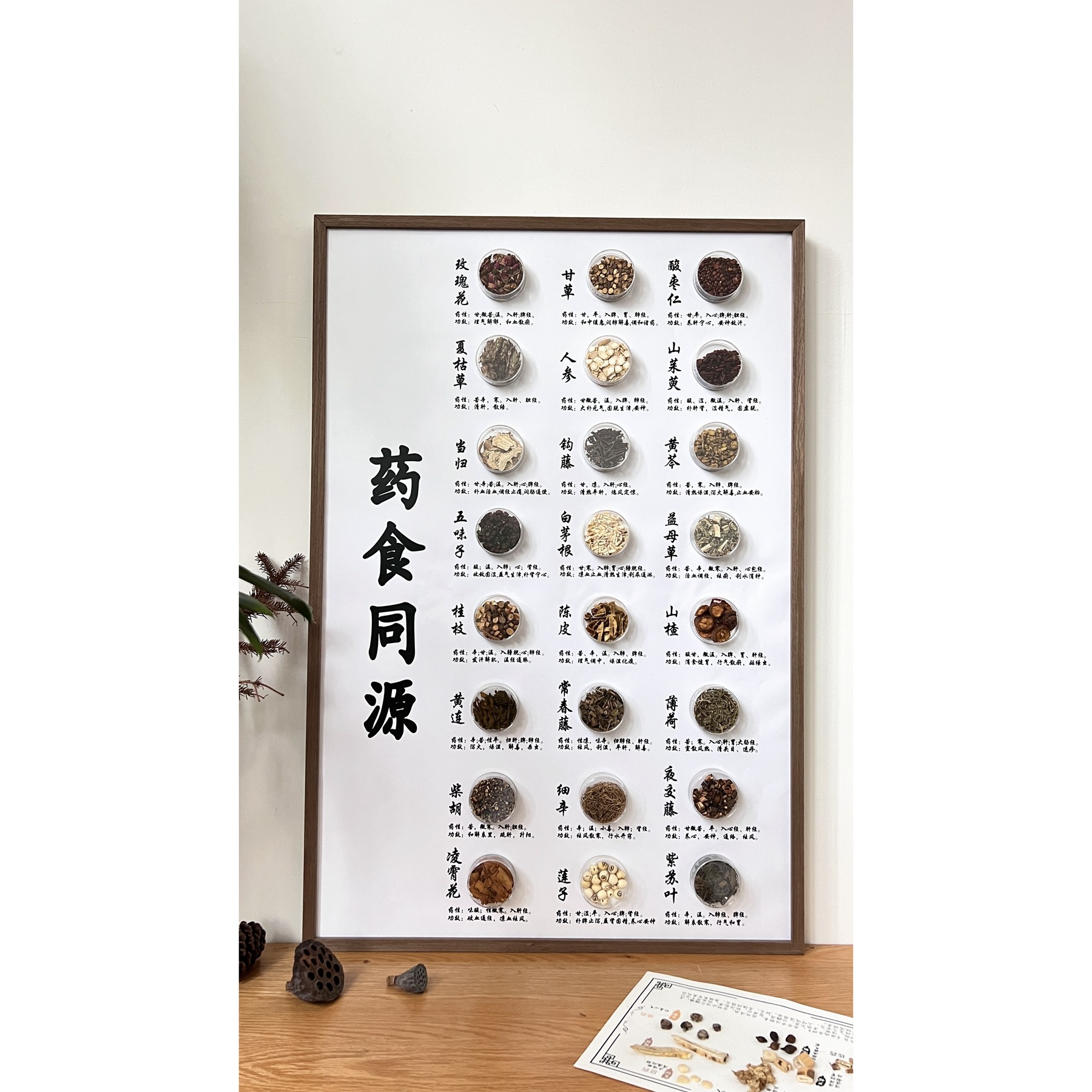 药食同源中医养生馆装饰画中药标本挂画中药展示文化墙定制挂画,家居饰品,相框/画框,淘宝优惠券,粉丝福利购,淘宝优惠卷
