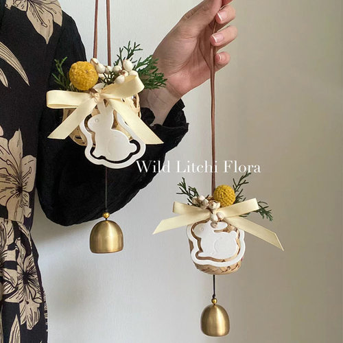 中秋节国潮风竹编小灯笼手工