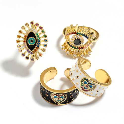 极速Rings for Women 2020 uNew Summer Simple Copper Eye Ring