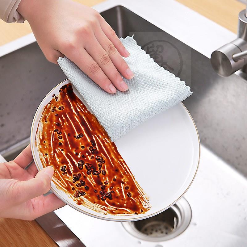 速发`Kitchen dishwashing cloth lazy fish scale rag absorbent