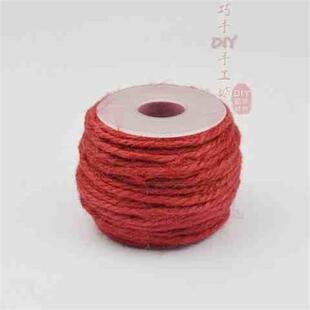 饰材料diy包装 彩色手工麻 4mm粗手工麻绳约30米一卷I装 极速16色3
