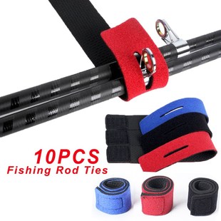 Tie Holder Strap 极速10pcs TackTle Rod Belt Elastic Fishing