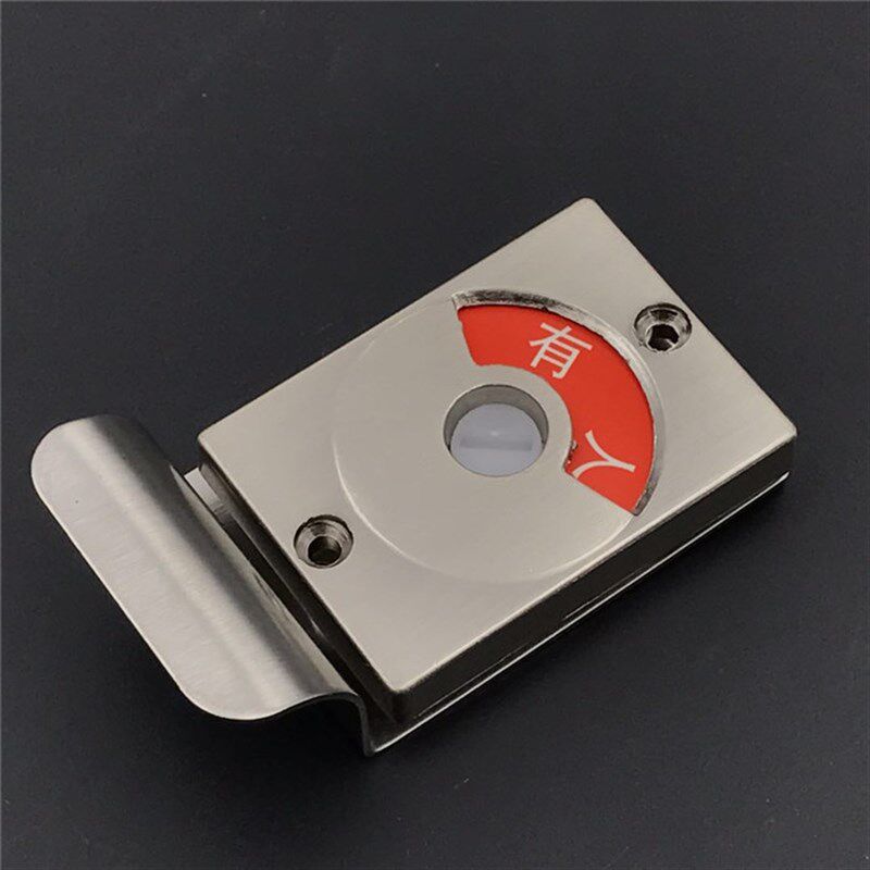 极速公共厕所化妆室隔板五金配件隔板门锁有人Q无人不锈钢指示锁