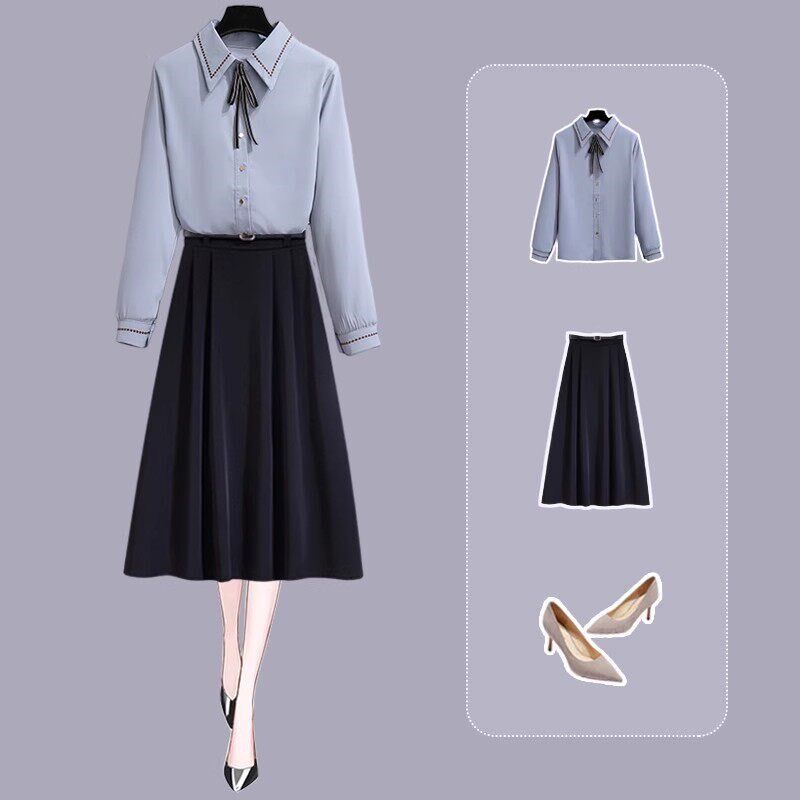 新品蝴蝶结白色衬衫女职业雪纺上衣公考H正装教资面试穿搭正式场