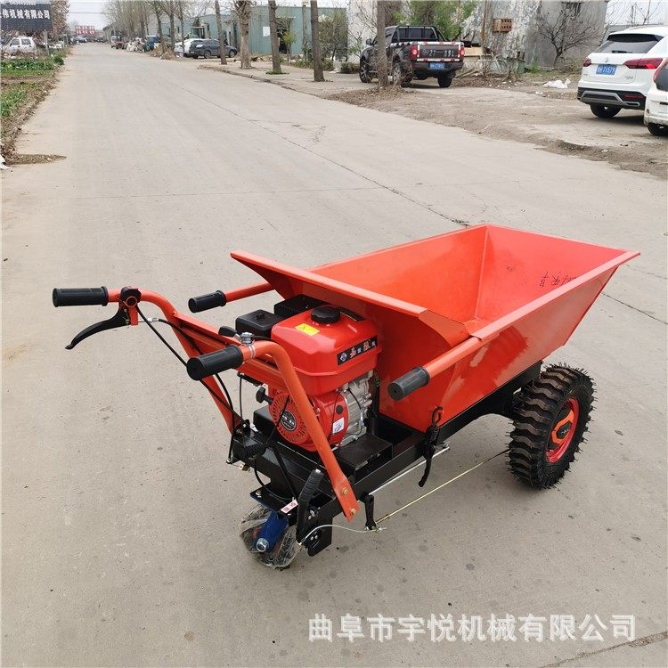 多功能汽油手推车 便携式运输车 新款自卸翻斗车