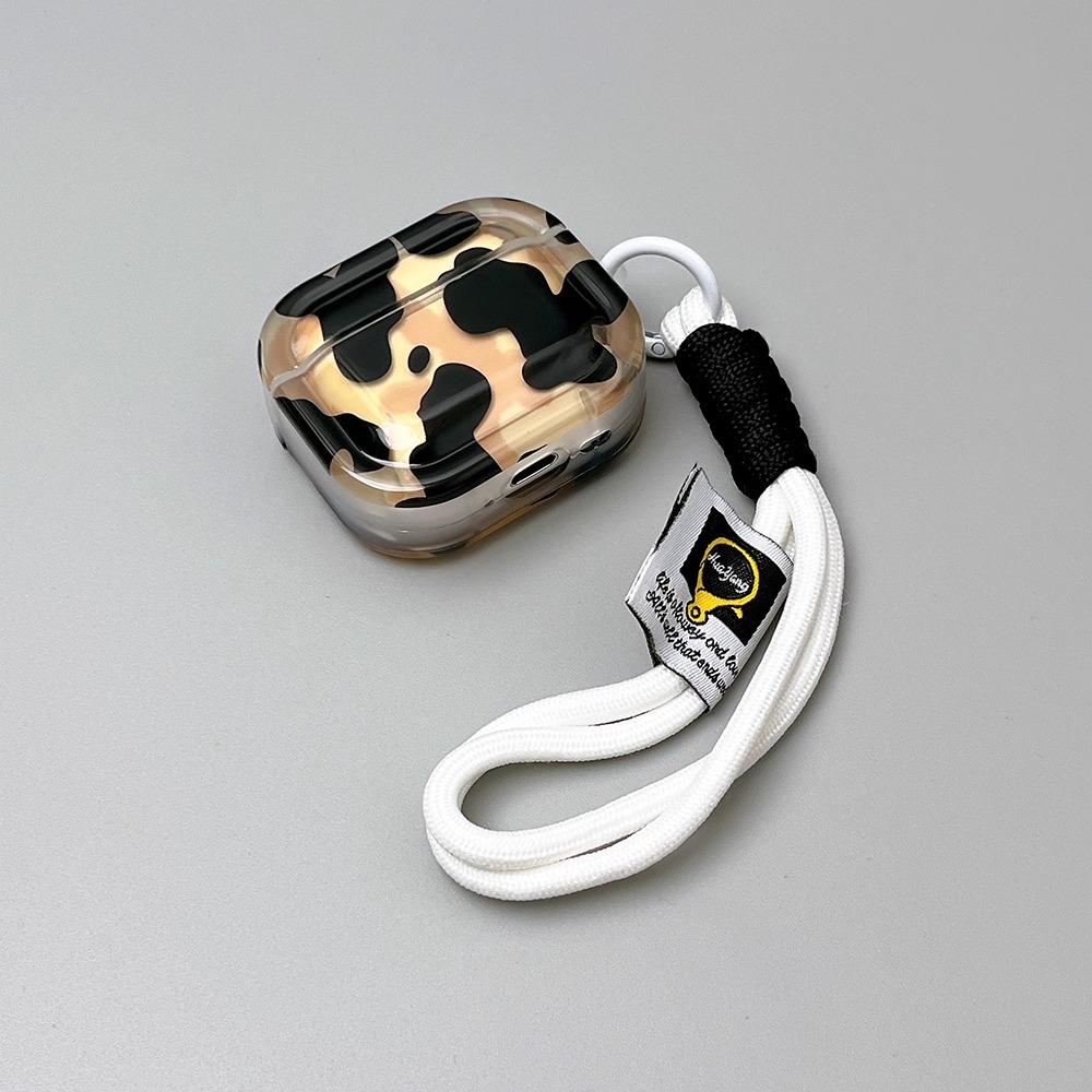 ins风简约豹纹耳机套适用苹果AirPods4代苹果Pro3无线蓝牙耳机套AirPods3代软壳AirPodspro2防摔耳机盒男女