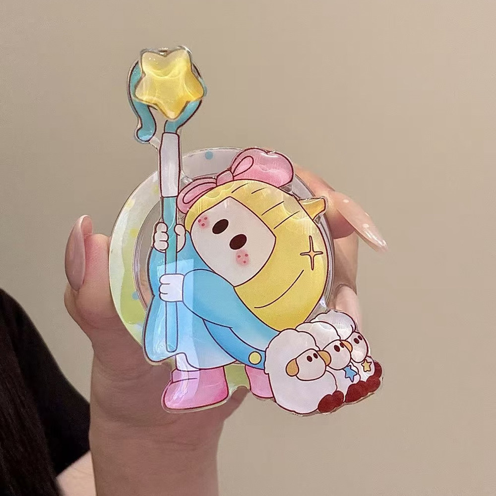 可爱黄星牧羊磁吸支架手机壳
