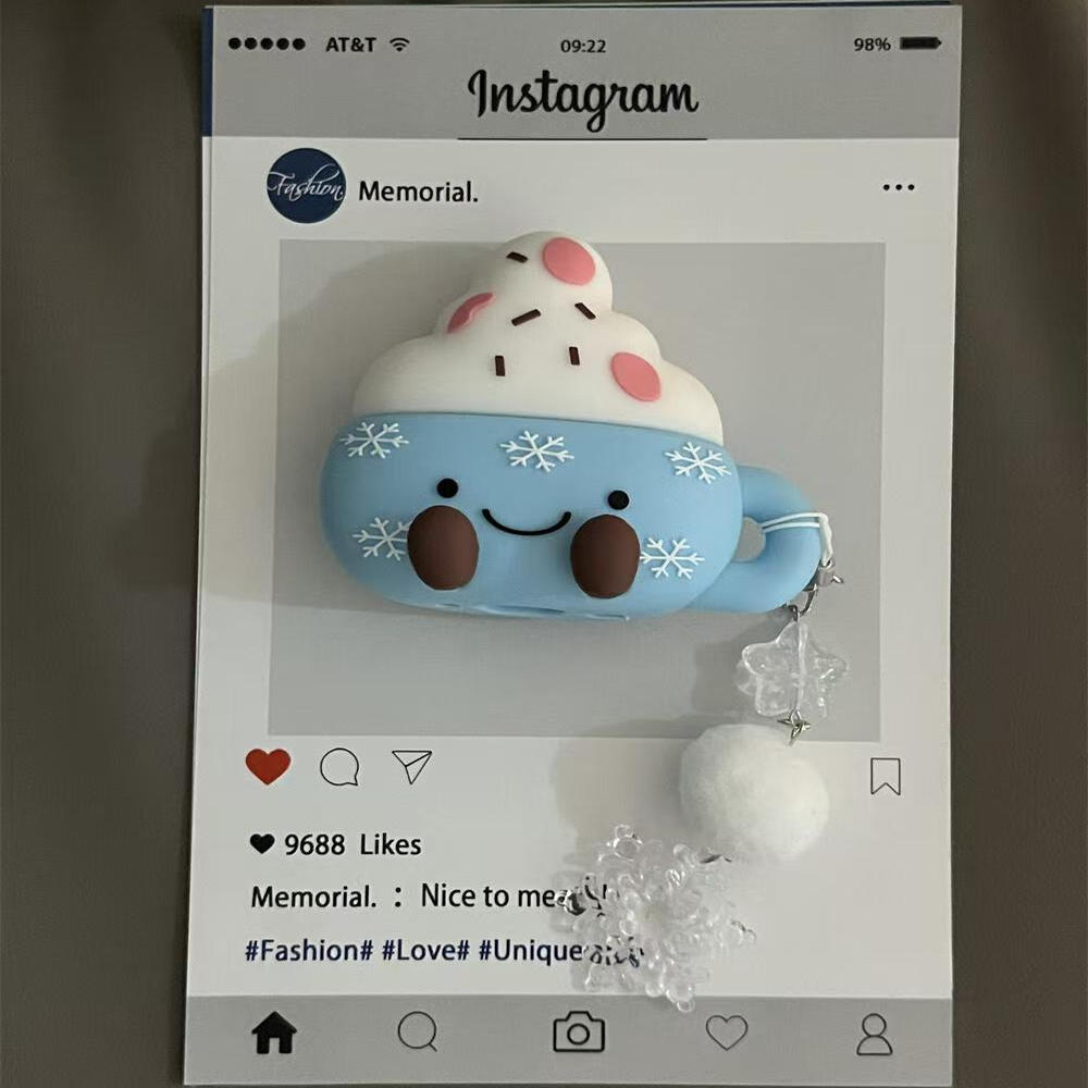 可爱创意巧克力棉花糖适用苹果AirPods4代蓝牙耳机套AirPodspro3代个性AirPods1/2硅胶AirPodspro2防摔耳机盒