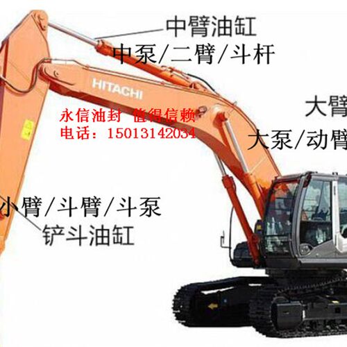 福田雷沃FR60/65/85/80-7 65V8挖掘机大臂中小臂铲斗泵推土铲油封