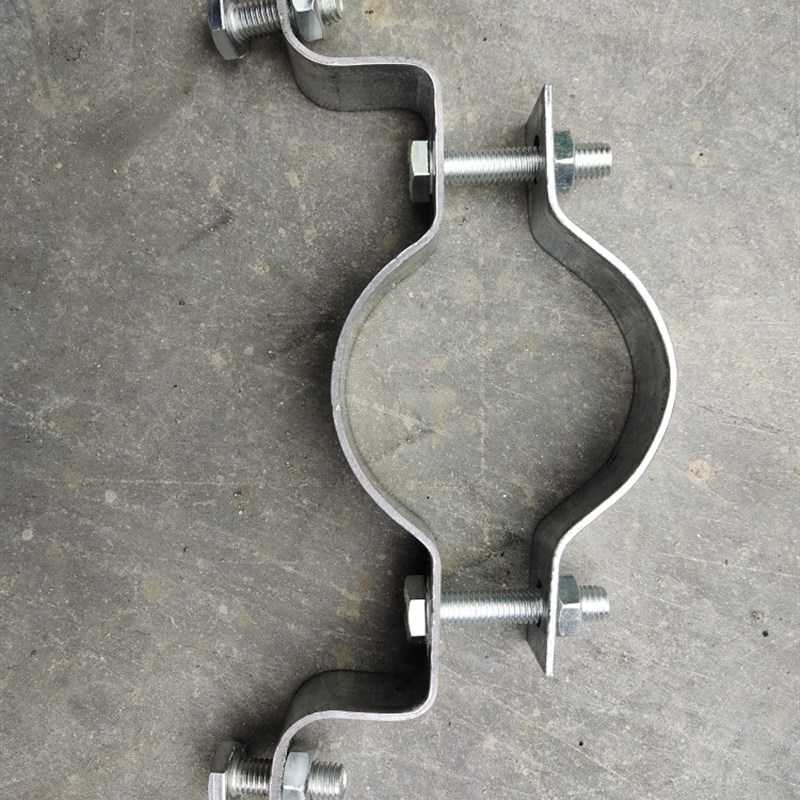 交通标志牌消g防水管路牌抱箍CM型双抱箍管夹镀锌道路指示牌管卡