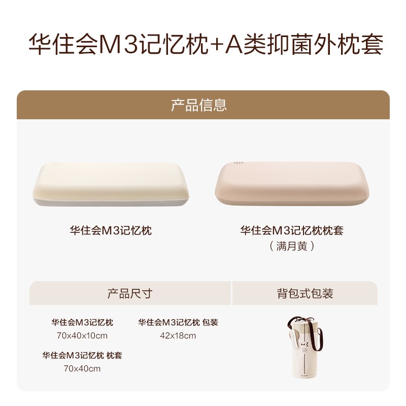 【胡可推荐】华住会M3记忆枕慢回弹记忆棉护颈椎助睡眠成人生活图片