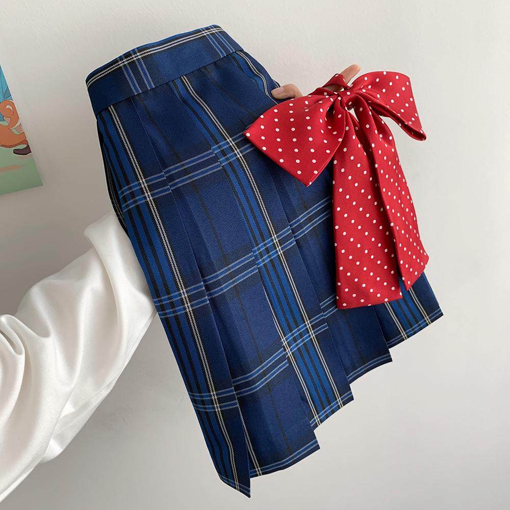 【菁蓝】林间萌象原创JK制服格裙百褶裙校供学生蓝色学院半身裙女