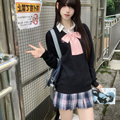原创正版 套头毛衣学生校供感套装 jk制服秋冬日系学院风长袖 针织衫