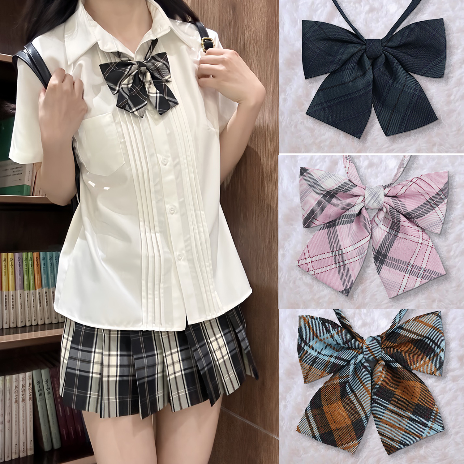 jk格裙同格平角蝴蝶结