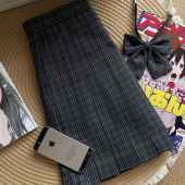 jk制服格裙秋冬学院风校供感半身裙55cm短裙套装 淞野 原创正版