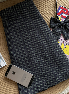 【淞野】原创正版jk制服格裙秋冬学院风校供感半身裙55cm短裙套装