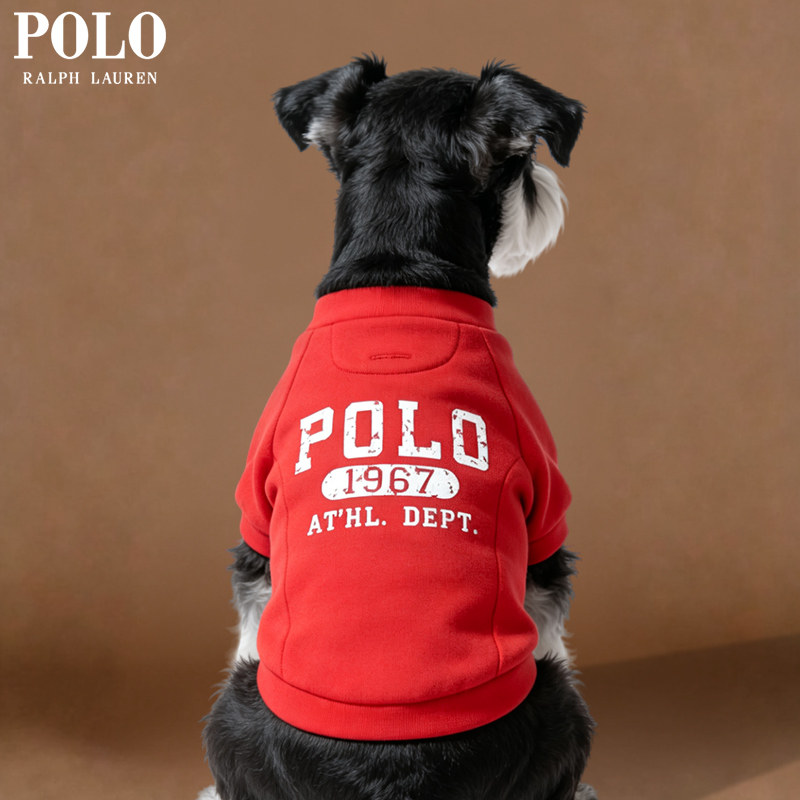 拉夫劳伦狗衣服宠物抓绒运动卫衣泰迪柯基秋冬Polo Ralph Lauren