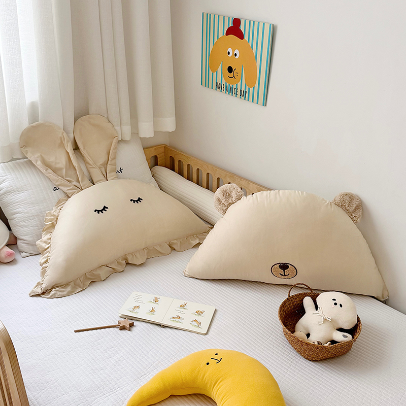 可爱儿童床头靠垫纯棉防撞软靠背