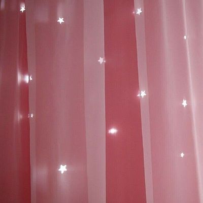 极速Romantic Hiollow Star Blackout Window Curtain for Living
