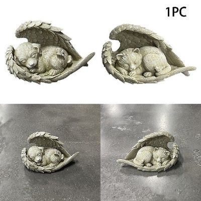 极速Gardcen Gift Sculpture Dog Cat Resin Pet Memorial Statue