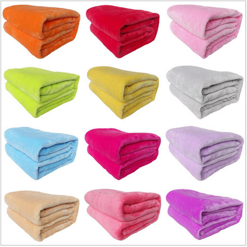 新品Hombe textile blanket summer solid color super warm soft