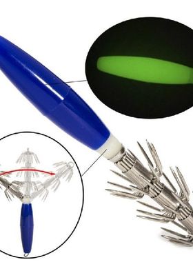 极速Squid Jig Hooks Saltwater FishingH Hard Fishing Baits Tr