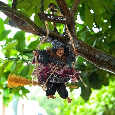 极速Hallcoween Hanging Ghost Witch Doll Horror Scary Decorat