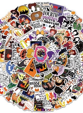 极速50/100PCS New Horror Halloween Witch Sticker DIYX Snowbo