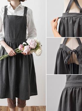 极速Apron eLinen Gardening Coffee shops kitchen Aprons Resta