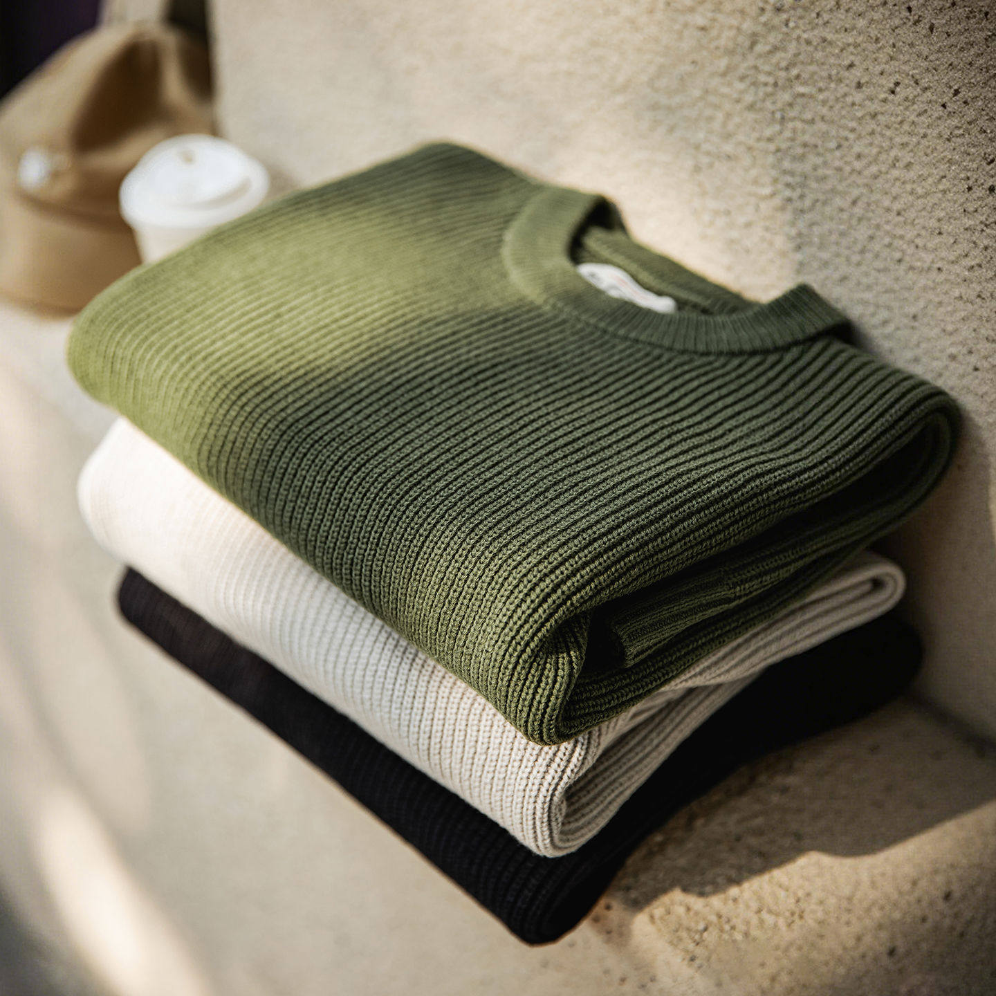 MRA男装 400g重磅纯色毛衣三色圣诞内搭圆领宽松保暖加厚针织衫冬