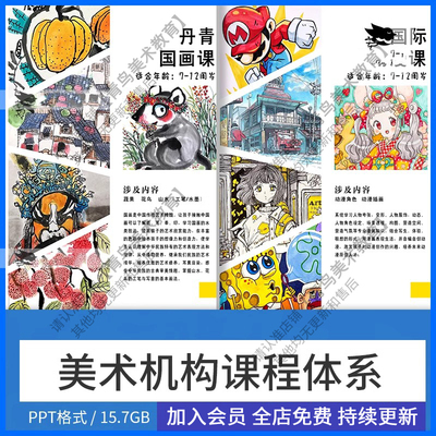 少儿创意美术课程系统体系介绍画室运营AI/PS培训机构教材电子版