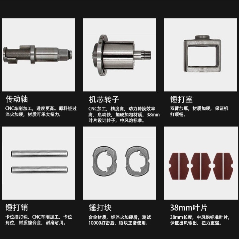 现货速发卡浓气动扳手小风炮机1/2寸大扭力风扳手汽修拆卸气扳机