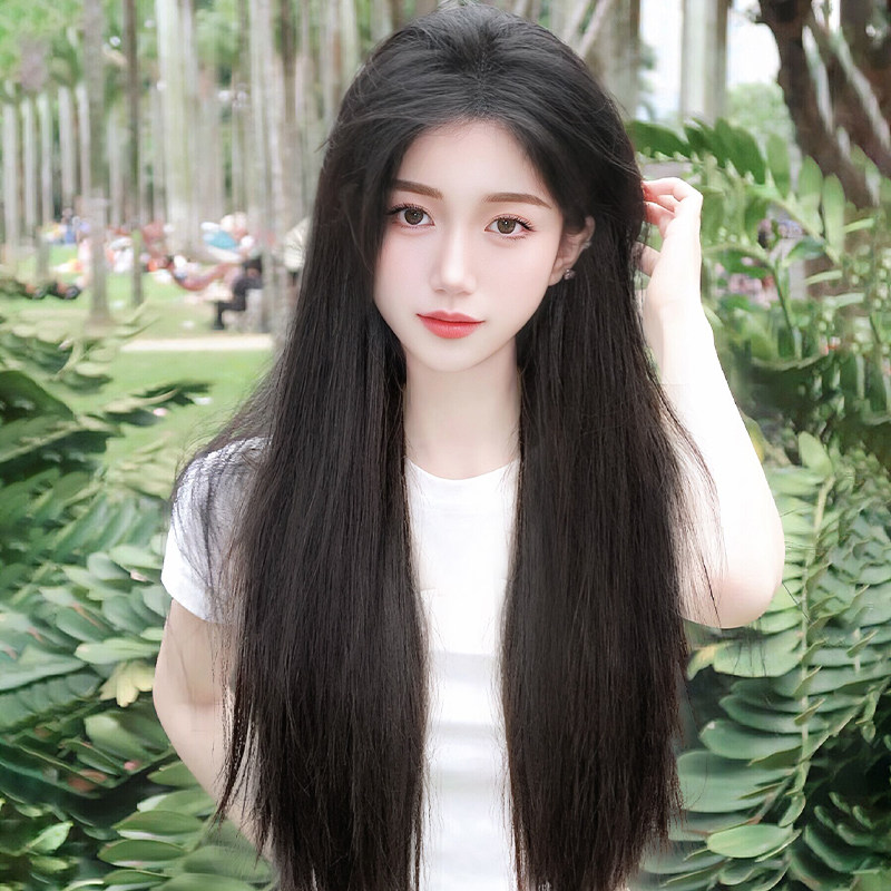 现货速发假发长发V型长直发接发片蓬松增发量自然一片式假发片