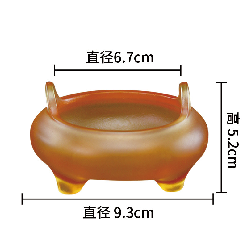 现货速发古法琉璃德宣炉家居室内熏檀香三足炉摆件供佛蓝色药师佛