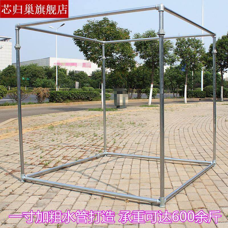 现货速发镀锌钢管水管遮雨棚花架瓜果葡萄架斜面尖顶小屋保温棚架