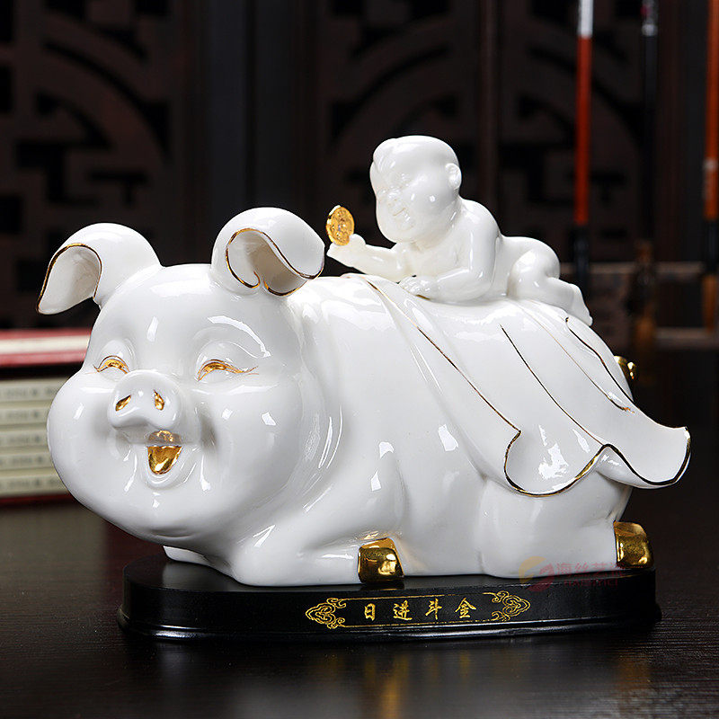 现货速发陶瓷金猪硬币存钱罐儿童成人纸币创意大号储钱罐招财家居