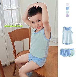 栀柔雪糕裤儿童内裤男女童不夹pp四角平角裤全棉裆吸湿排汗7A抑菌