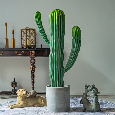 速发大型仙人掌植物内室客厅假树盆栽装饰造景仿生绿植仙人柱摆件