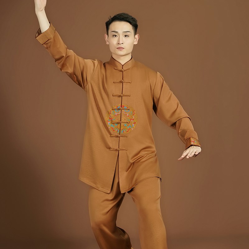 速发太极服男练功服武术服太极拳演出春秋套装太极服表演