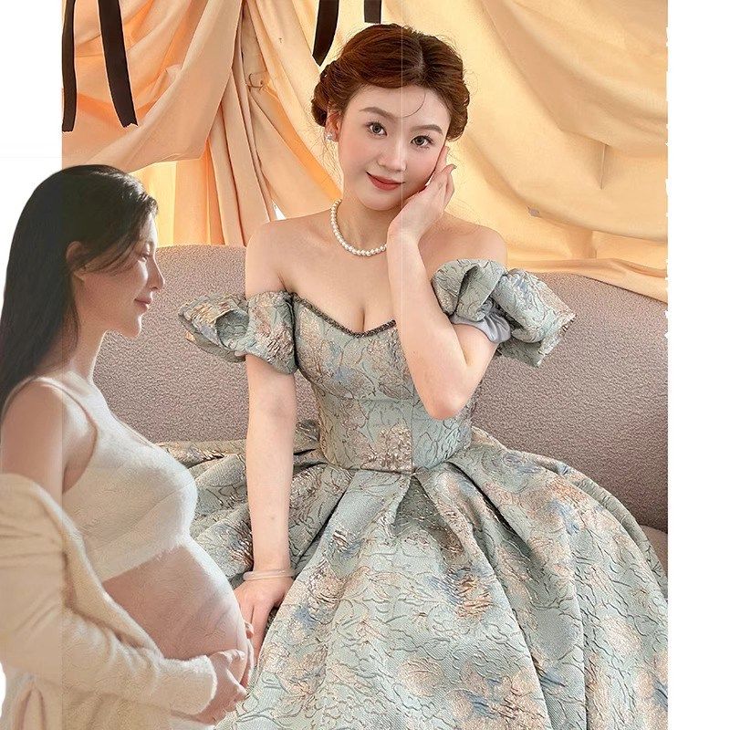 速发特大码胖mm晚礼服胖妹妹显瘦成人礼遮肚高级感200斤加肥加大