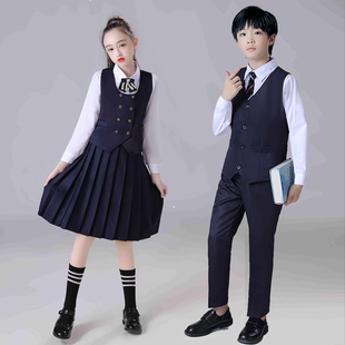 儿童合唱演出服中小学生歌唱比赛服装学院风男女童套装演讲礼服