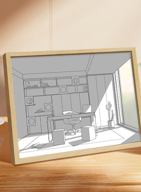 速发灯装画光饰小画件卧室床头装饰摆发光画风创意生日礼物